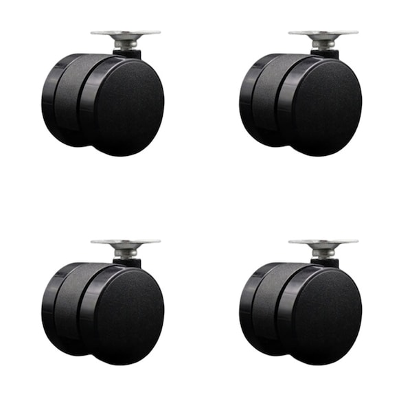 Service Caster 2'' Furniture Casters Nylon Twin Wheel Top Plate , 4PK SCC-UHTP02S50-NYS-4 - main